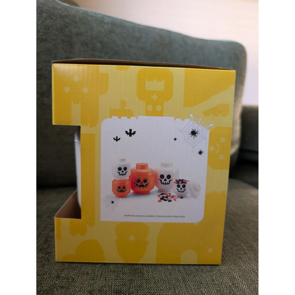 LEGO Storage Head Small Skeleton Halloween Edition White Container Toy Box NEW